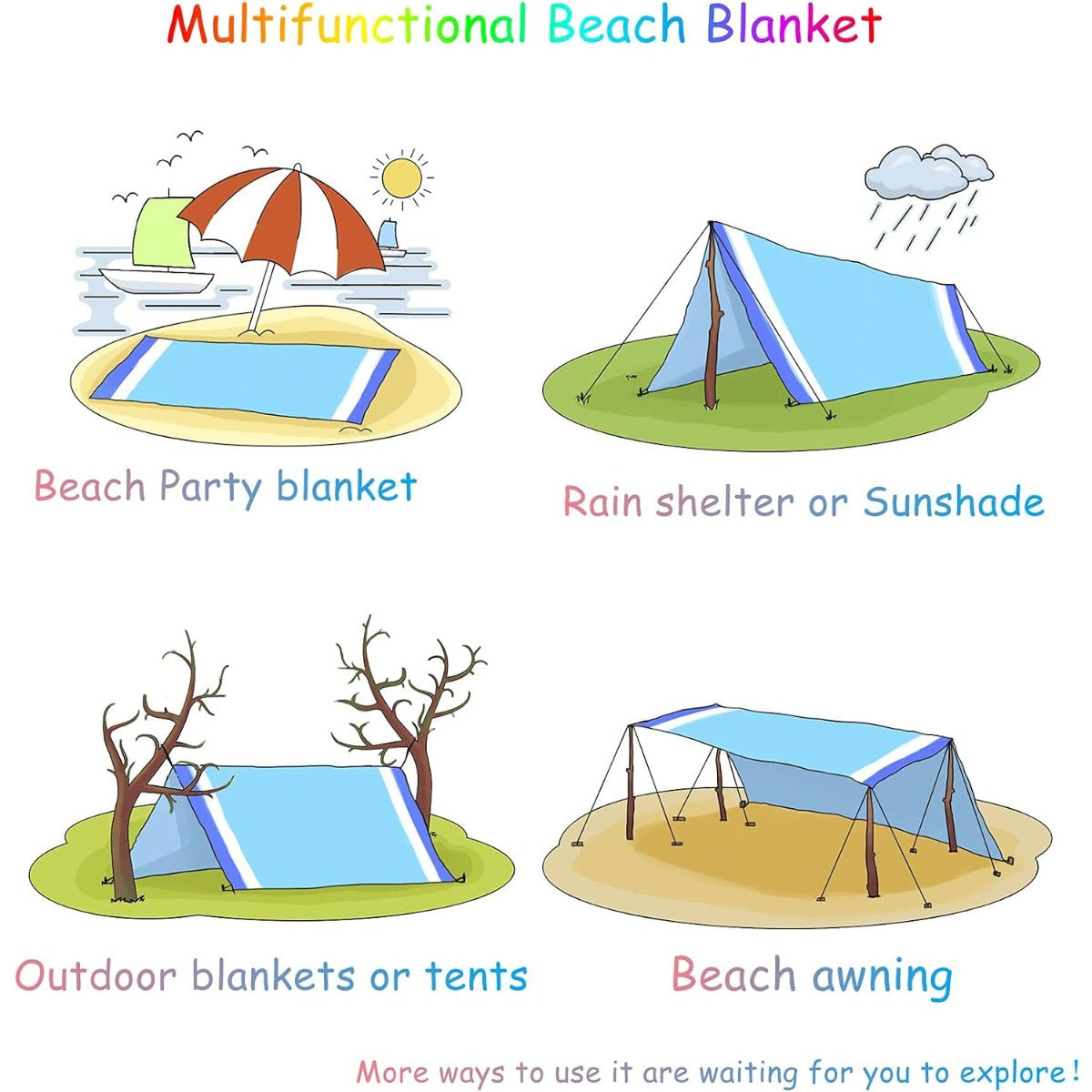 Waterproof Sandproof Beach Mat