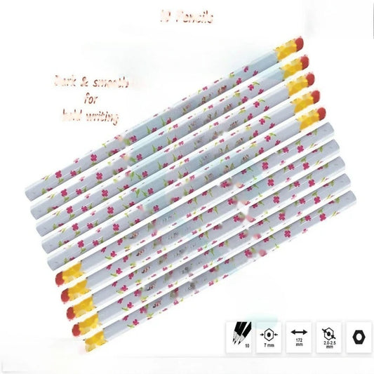 Flora Classic Dark Smooth Pencils with Free Sharpener and Scale