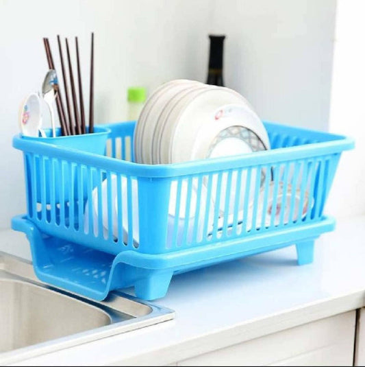 3 in 1 Plastic Kitchen Sink Dish Rack Drainer