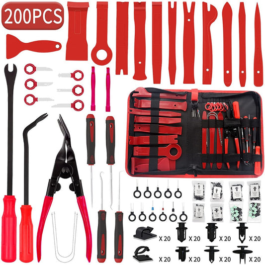 200 Pcs Auto Trim & Panel Removal Tool Kit with Retainer Clips