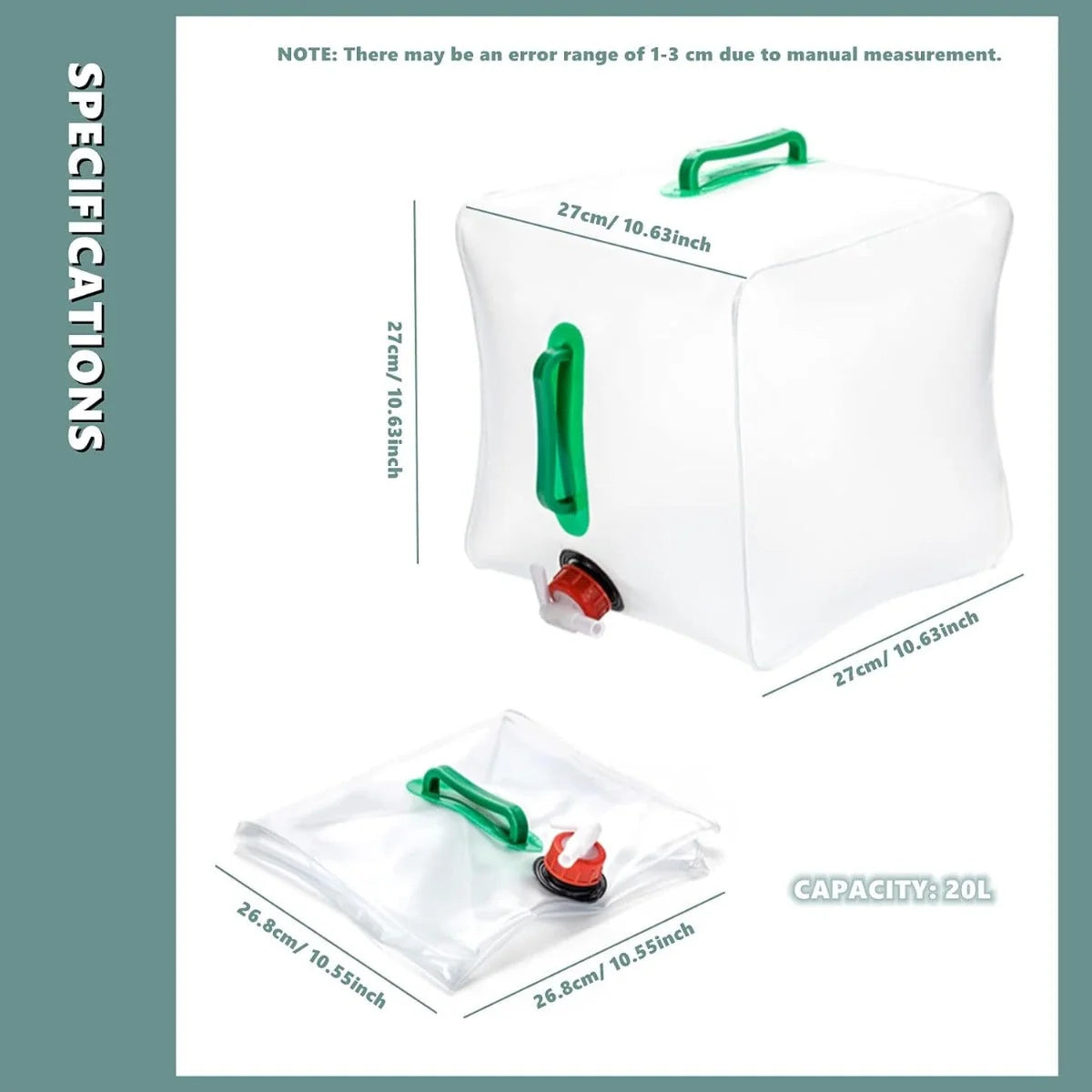 Durable 20L Foldable Water Bag