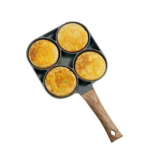4-Hole Omelet Pan For Burger Egg Ham Pancake Maker