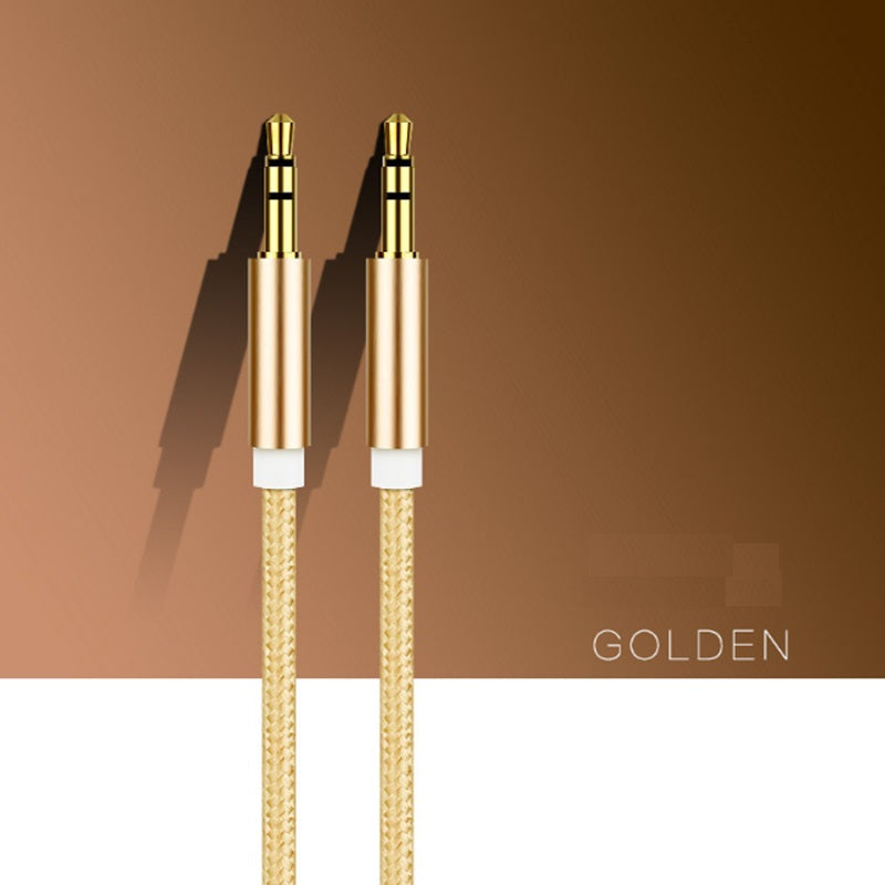 3.5mm braided AUX Cable-Gold