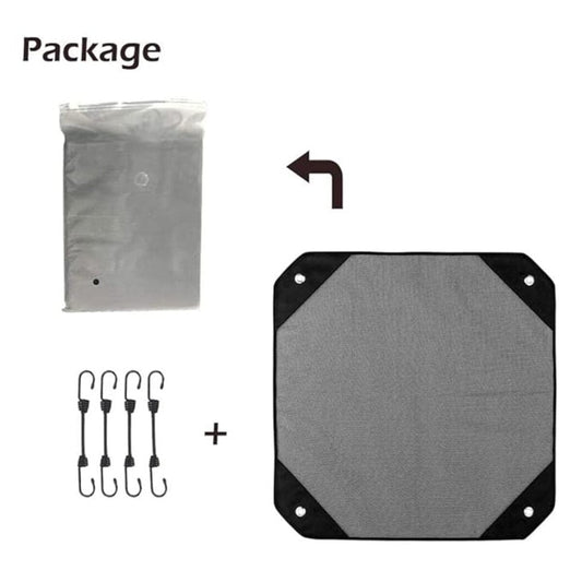 Durable Black Air Conditioner Cover 24"x24" Weather-Resistant Mesh Design