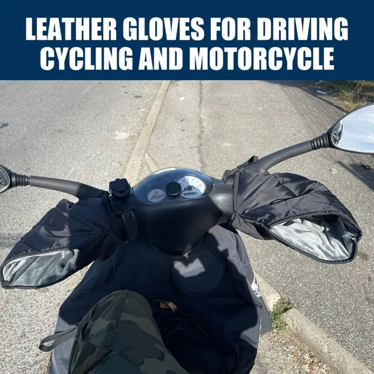 Universal Motorcycle Handlebar Muffs Winter Compatible Snowmobile Thermal Gloves
