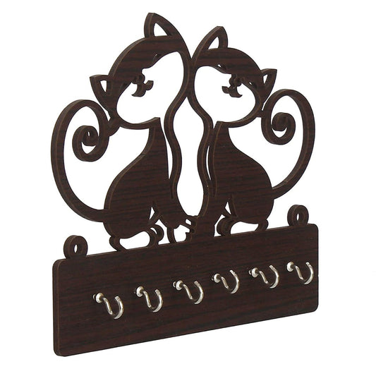 Wooden Cat Design Key Holder Hanger