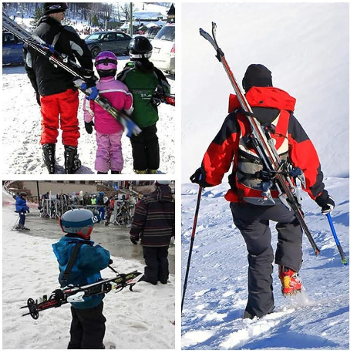 Adjustable Ski Carrier Strap with Cushioned Shoulder Holder