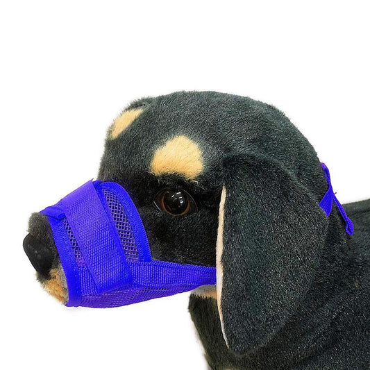 Dog Mask Mouth Muzzle -Blue-L