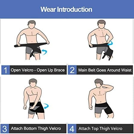 Adjustable Neoprene Groin Support Brace, XL Left Side – Compression Support for Groin, Hip, Hamstring and Upper Thigh, Breathable Non-Slip Wrap for Sports and Daily Wear