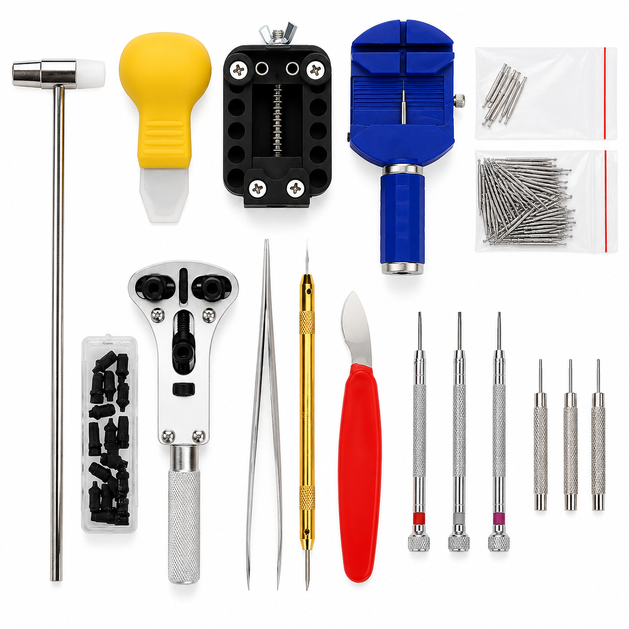 Watch Repair Tool Set, Case Opener Spring Bar Strap Link With Carrying Pouch