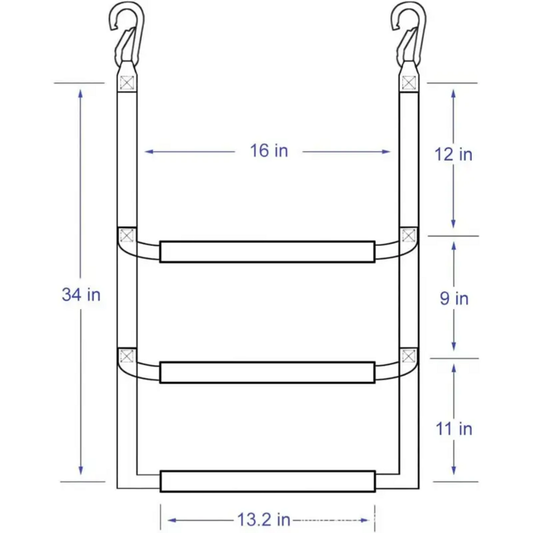 3 Step Boat Rope Ladder Extension
