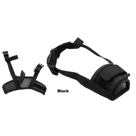 Dog Mask Mouth Muzzle -Black-S