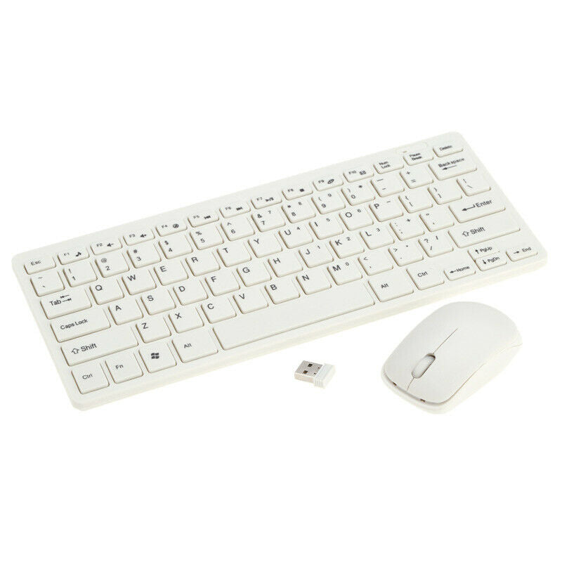 Wireless Keyboard & Mouse Combo-White