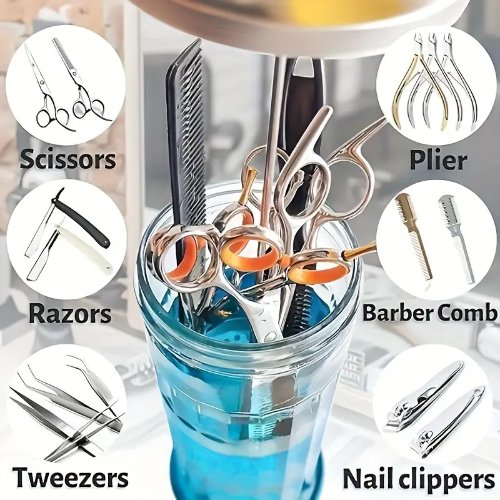 Disinfectant Jar, 1500ml Thickened Hairdressing, Glass Jar For Barber Supplies Tool