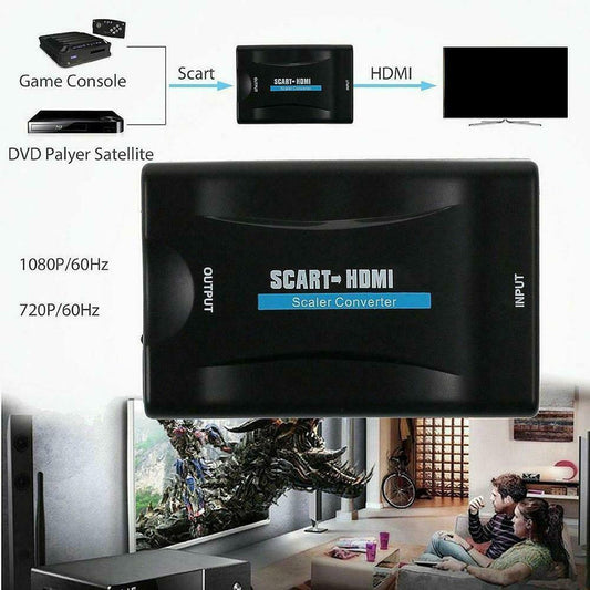 SCART to HDTV Scale Converter Adapter