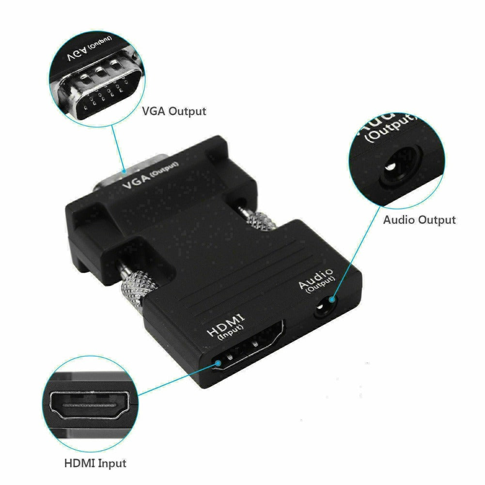 Female HDTV to VGA Male Converter Adapter