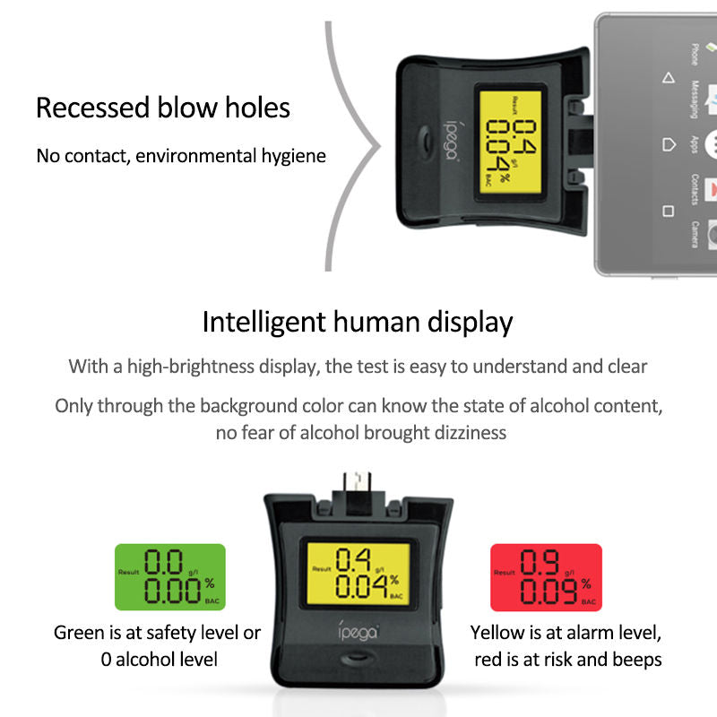 Alcohol tester with light 2 in 1