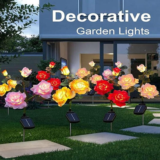 Waterproof Solar Lily Flower Landscape Garden Lights