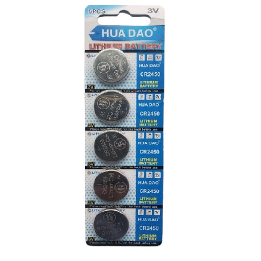 CR2450 3V Lithium Coin Cell Battery 5PCS