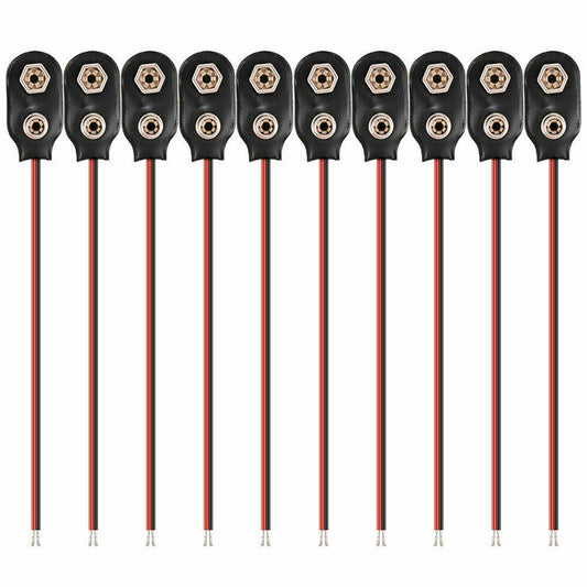 9V Volt Battery Connector T Type Clip Plug Wire Cord 15CM