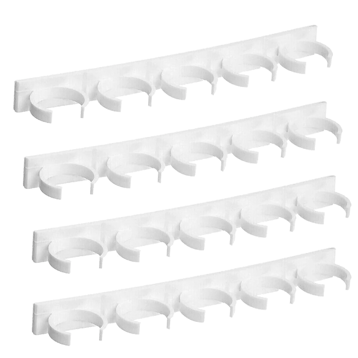 Spice Jar Clips 4PCS White Adhesive Rack Holder Cabinet Door Wall Mount Pantry