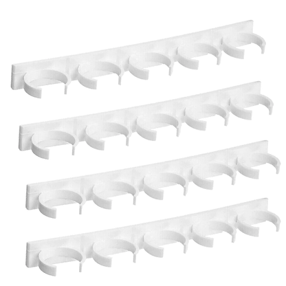 Spice Jar Clips 4PCS White Adhesive Rack Holder Cabinet Door Wall Mount Pantry