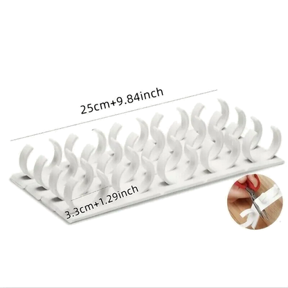 Spice Jar Clips 4PCS White Adhesive Rack Holder Cabinet Door Wall Mount Pantry