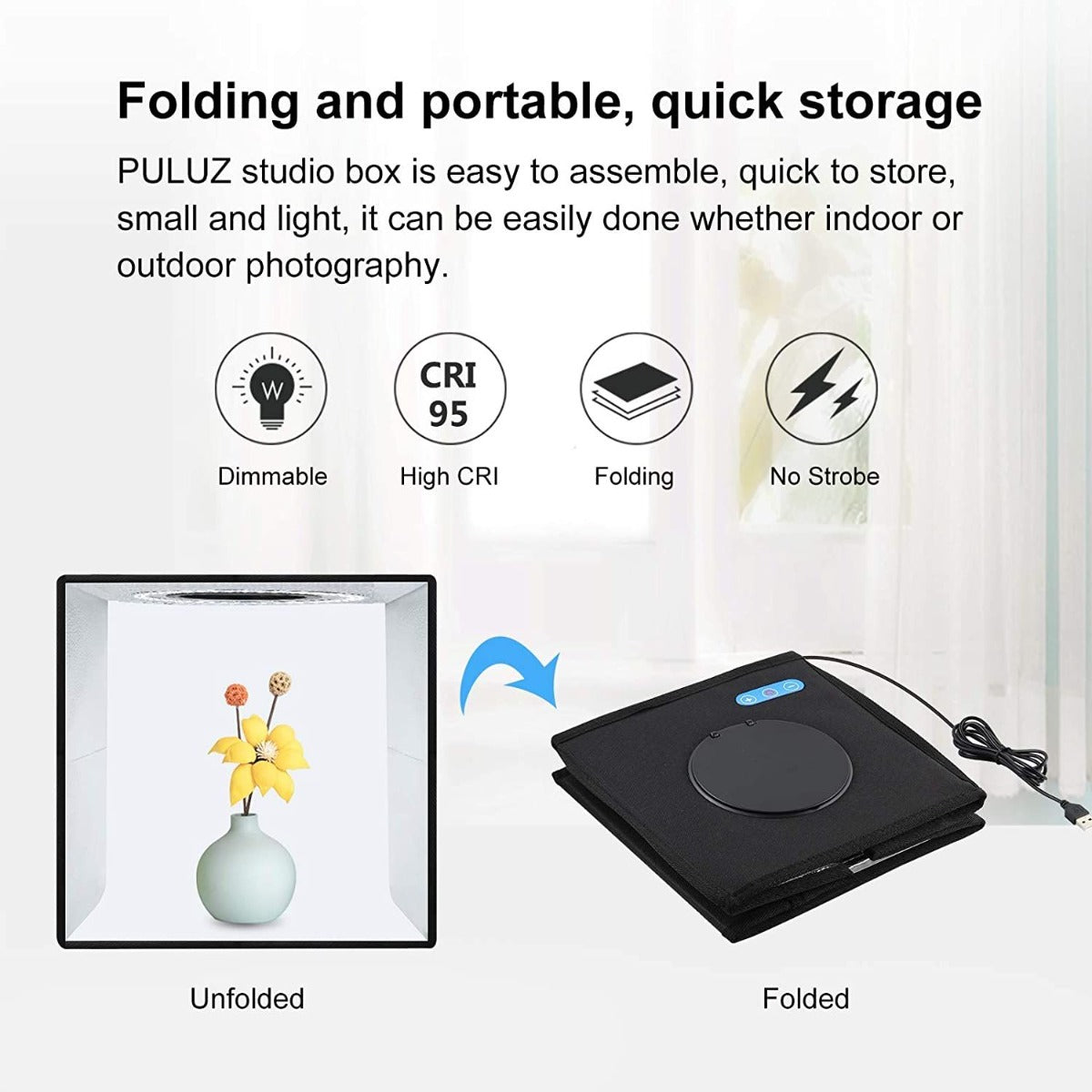 25cm Mini Table Top Light Box