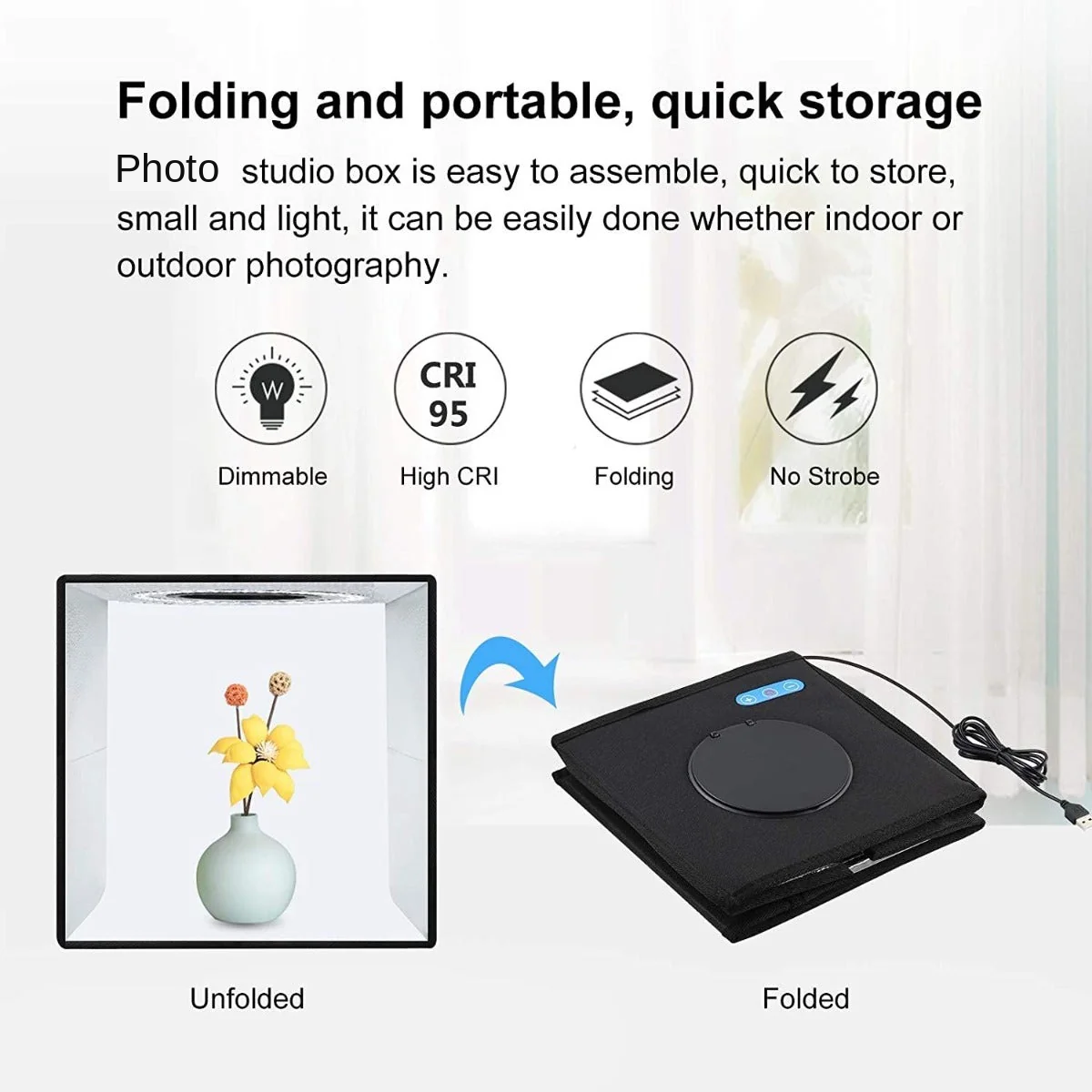 25cm Mini Table Top Light Box