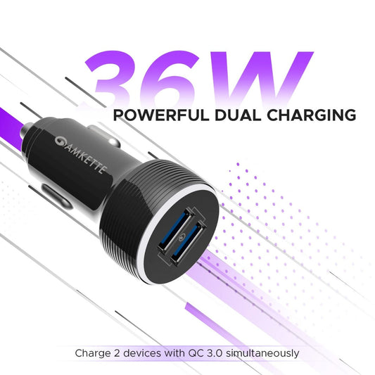 2 QC 3.0 USB Car Charger