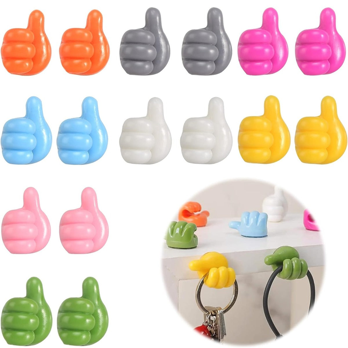 Thumb Shape Self Adhesive Hook