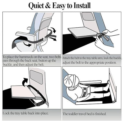 Airplane Footrest Seat Extende With Anti-Slip Design Travel Hammock For Chidrens