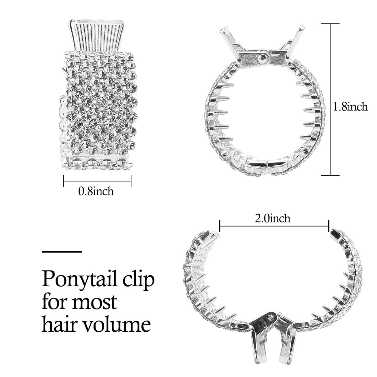 Elegant Faux Pearl Rhinestone Hair Clips