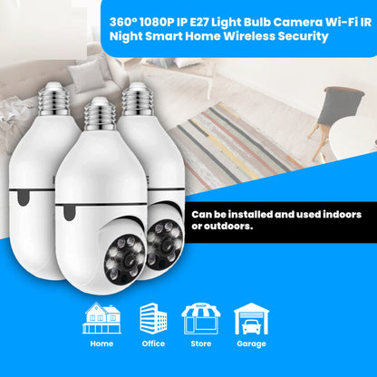 1080P Wireless Wi-Fi Light Bulb Security Camera