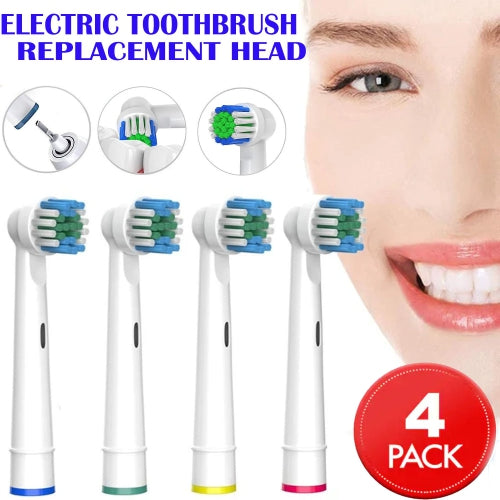 Soft bristle round rotating electric toothbrush replacement heads, 4 pack