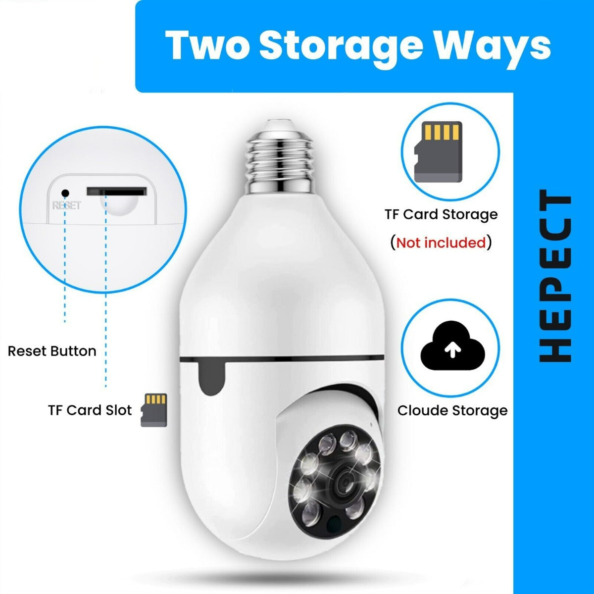 1080P Wireless Wi-Fi Light Bulb Security Camera