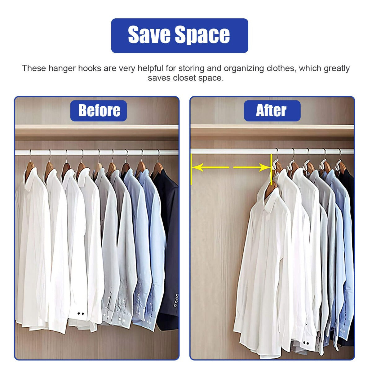 60pcs Clothes Hanger Connector Hooks