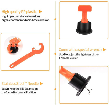 50 Pieces Tile Leveler Kit