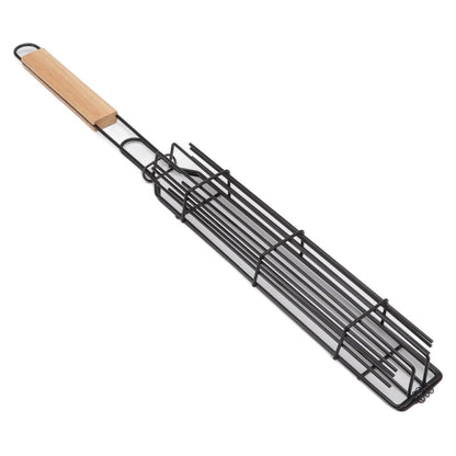 BBQ Non-Stick Single Kabob Grilling Basket and Smoker