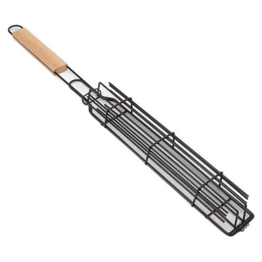BBQ Non-Stick Single Kabob Grilling Basket and Smoker