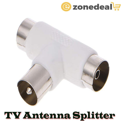 TV Antenna Splitter 1-Male to 2-Female