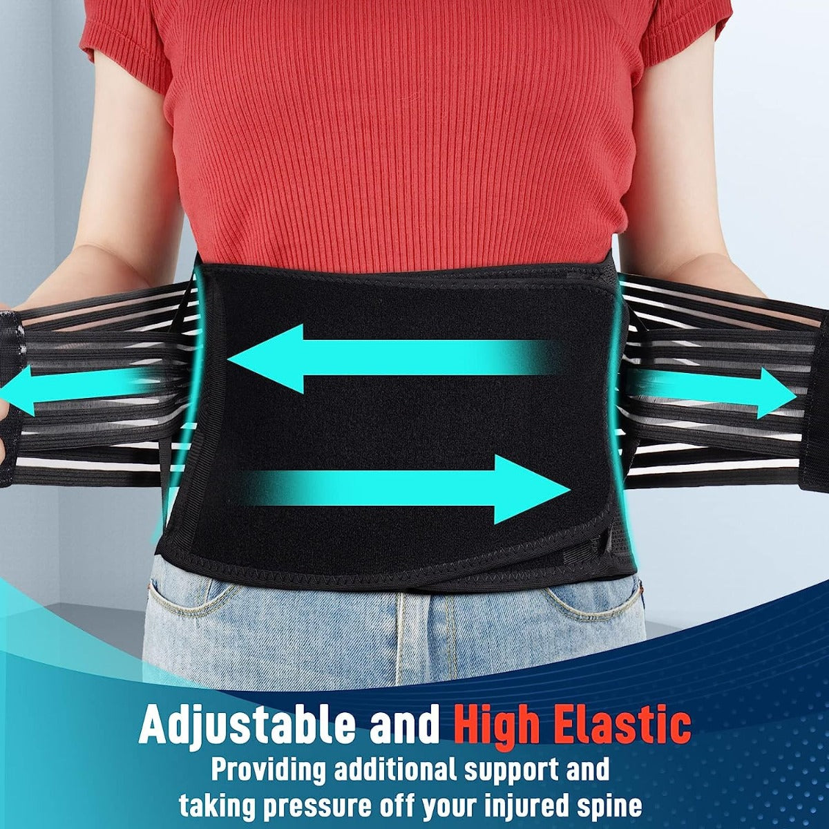 Back Support Belt With Adjustable Straps-XXL