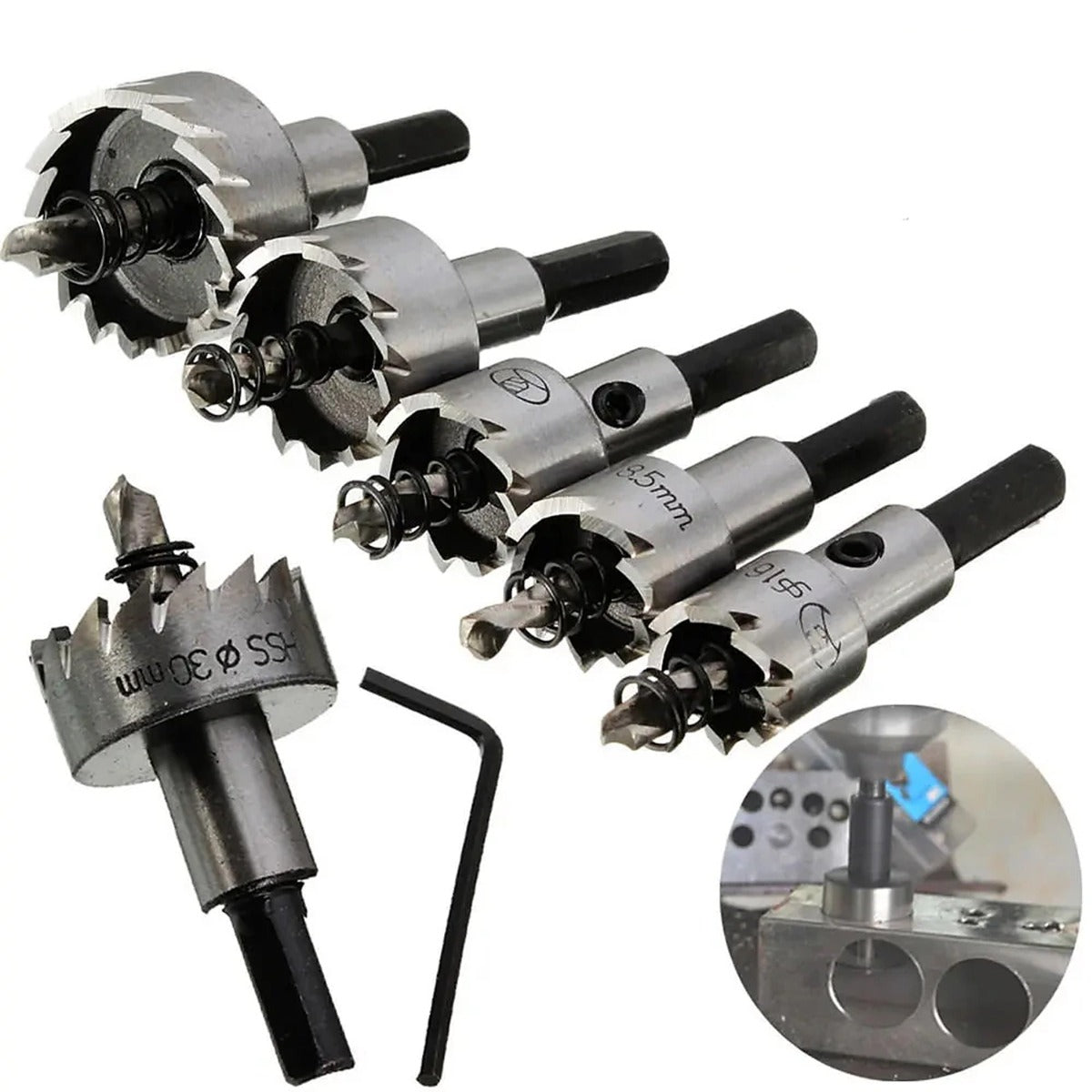 5pcs 16-30mm Saw Cutter Drill Bit Set