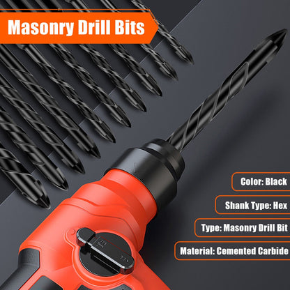 Masonry Drill Bit - 10 Pieces