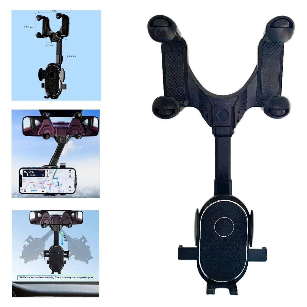 360° Rotatable Car Phone Mount
