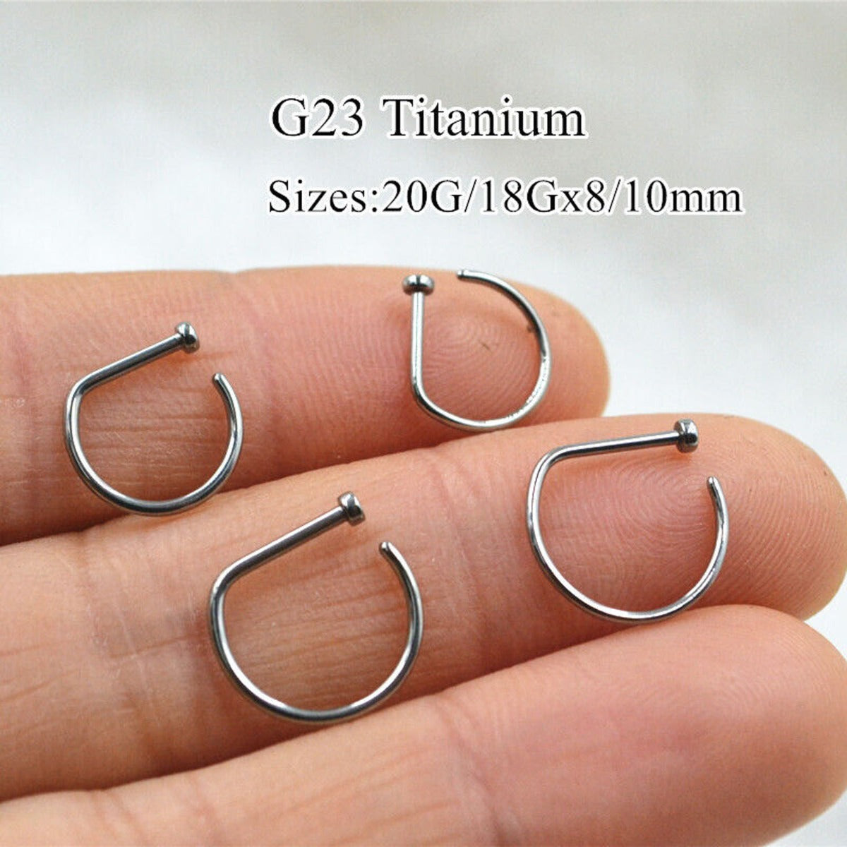 2pcs Non Piercing Nose Clip Stainless Steel