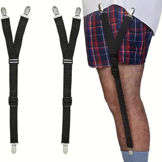 3 Clips Men's Wrinkle Resistant Suspender Belt