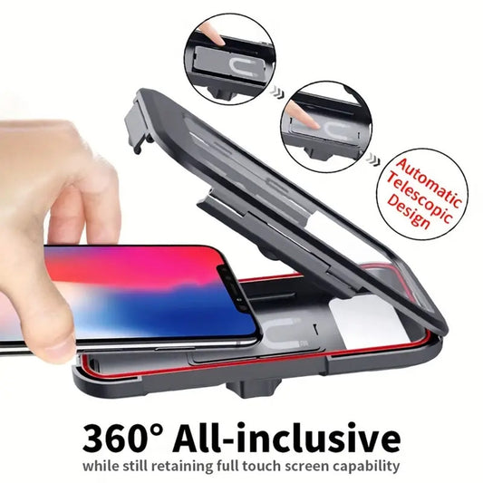 "Secure Your Phone While Riding: 360° Rotatable Adjustable Waterproof Motorcycle Bicycle Phone Holder "