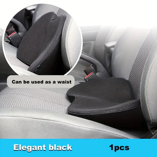 "Memory Foam Car Seat Cushion, Suitable For Long-distance Car Driver Seats BLACK "