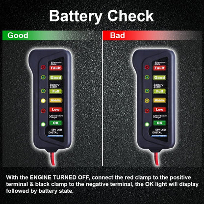 12V Digital Battery Alternator Tester